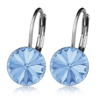 Ocelové náušnice s krystaly Swarovski®, light SAPPHIRE s